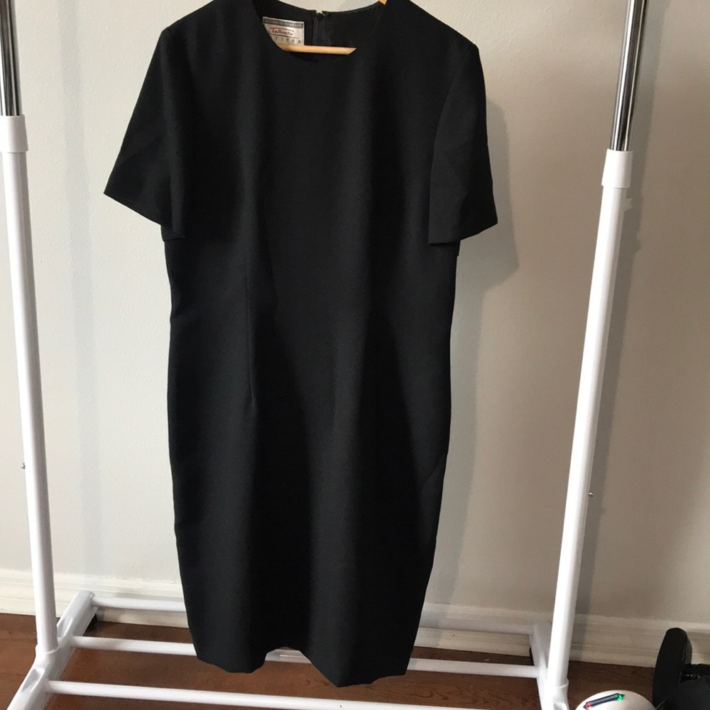 Talbots Little Black Career Shift Dress Size 14P